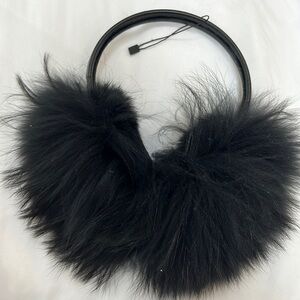 Black Faux Fur Headband Ear Muffs - Women's Accessory